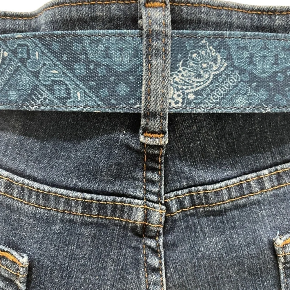 Sun Stone‎ Mens Western Bandana Print Belt Navy Small Medium Streetwear